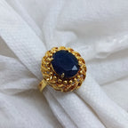Blue sapphire stone ring