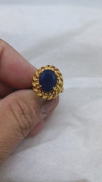 Blue sapphire stone ring
