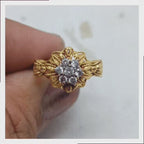 Zircon stone ring